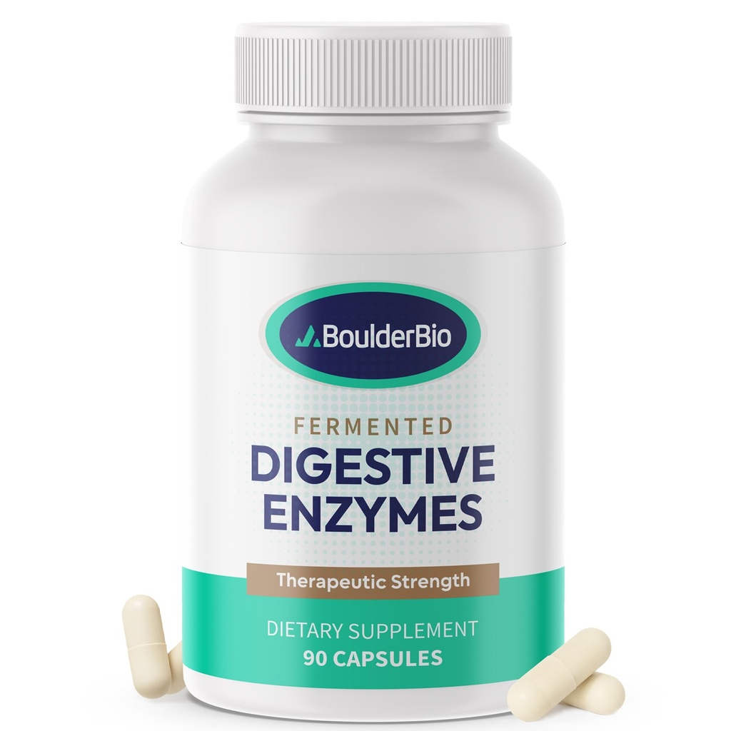 Digestive Enzymes | 40,000 USP Lipase - Prescription Strength Pancreatic Enzyme Replacement Formula for Fat Digestion, Gut Health & Nutrient Absorption - Fermented, Vegan, High Potency