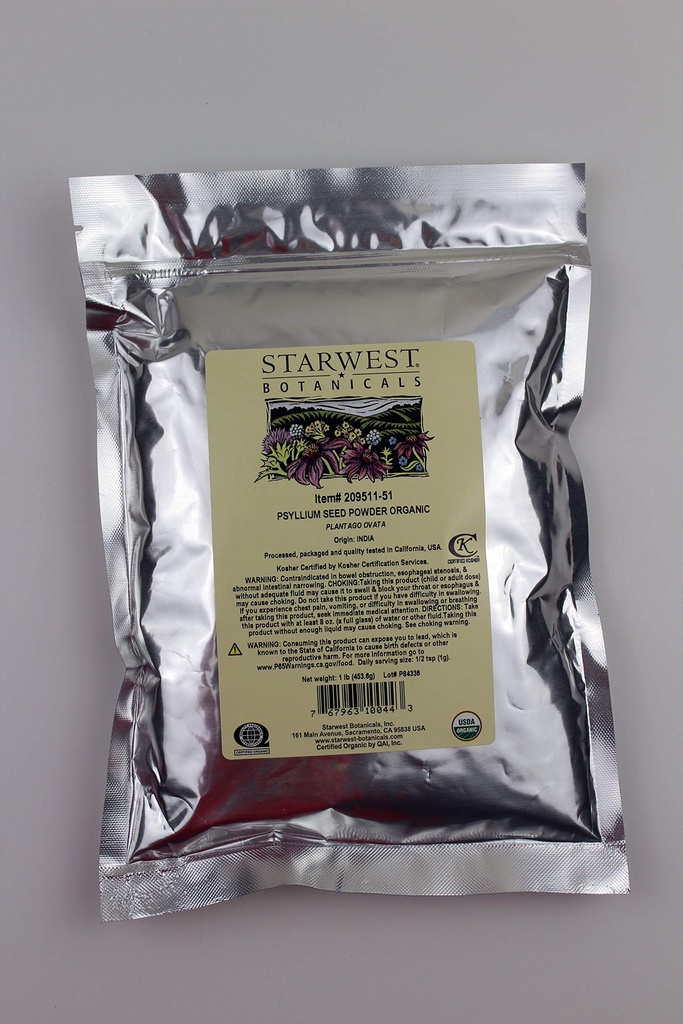 Botánicos de Starwest Psyllium Seed Powder, 1 libra