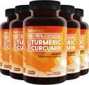 BioEmblem Turmeric Curcumin Suplemento con BioPerine ← Soporte Conjunto " Salud del Corazón Silencioso con Pólvora Turmerica Orgánica " 95% Curcuminoides Extracto  California Made, Non-GMO, 150-Day Supply