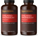 Elementos - Magnesio Chelatado, 240 comprimidos, 270 mg por Serving, como Chelato Glycinate Magnesio, Vegan (paquete de 2)