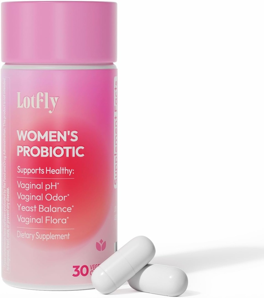 Vaginal Probiotics for Women 100 Billion CFU with Cranberry Extract for pH Balance & UTI Support, Plus Prebiotics & Lactobacillus, Triple Action for Vaginal, Urinary & Gut Health, 30 Capsules