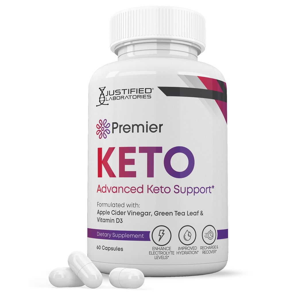 Premier Keto ACV Pills 1275MG Keto Support Blend Alternative to Gummies Formulado con Apple Sider Vinegar Extra Virgin Olive Oil Powder Green Tea Leaf 60 Capsules
