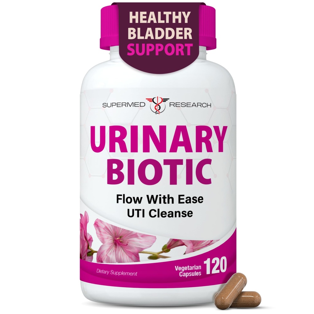 UTI Supplement – Bladder & Urinary Tract Health for Women with D-Mannose, Cranberry, Uva Ursi, Olive Leaf, Marshmallow Root and Oregano – Non-GMO Vegan UTI Pills (120 Capsules)