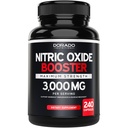 Nitric Oxide Supplement for Men (240 Count) L Arginine L Citrulline 3000mg - Stamina, Endurance, Performance for Workouts - NO Supplements for Men - Gluten Free, Non-GMO (240 Vegan Capsules)