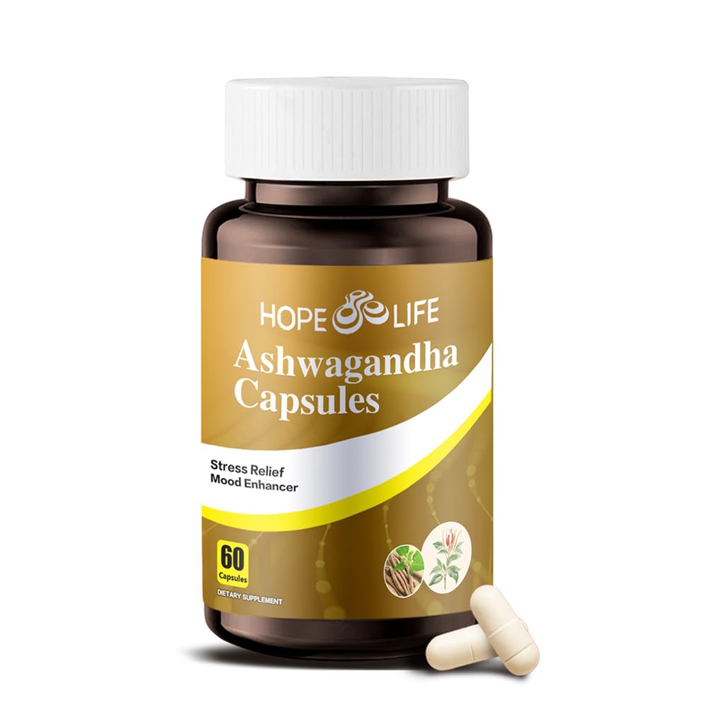 Herbal Mood & Sleep Support - Contains Ashwagandha, Spearmint Ext, GABA, Casein Protein Peptide, L-Theanine, Ginger Oil, Black Pepper Extract - Non-GMO, Soy-Free & Gluten-Free, 60 Capsules