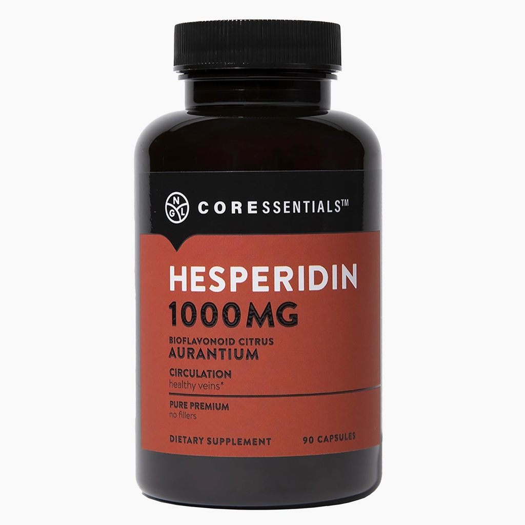 Hesperidin 1,000mg - 100% Pure Ingredient no Mixes or Additives for Blood Circulation, Leg Veins Health, Purity Guarantee 90 Capsules