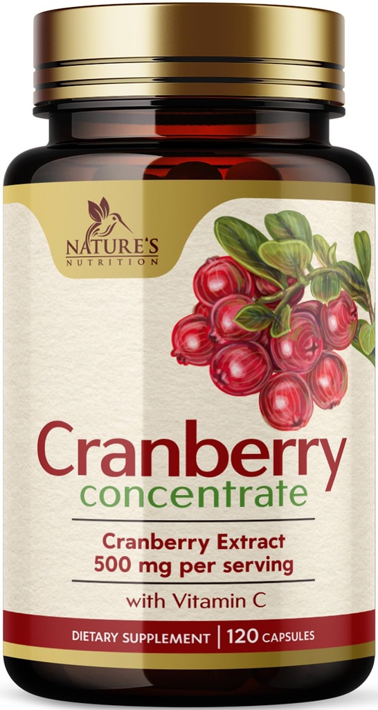 Pills de arándano Suplemento 25,000mg - Fresco Equivalente de arándano con vitamina C & E - Apoyo a la salud de arrastre urinario, Fórmula libre de azúcar, extracto de araña de frutas - No GMO, embotellado en EE.UU. - 120 cápsulas