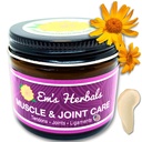 Em's Herbals, Muscle & Joint Care Arnica Salve - Amplified Arnica Salve Made with Menthol Crystals, and Effective Essential Oils to Penetrate Deep into Muscles, Joints, and Back Discomfort (2 oz)