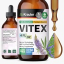 BIO KRAUTER® Vitex Chasteberry Supplement for Women & Menopause Support* - 4 Fl.Oz 56 Days of Supply - Pure Vegan Vitex Berry Tincture - Alcohol & Sugar Free, Non-GMO - Relaxation & Women's Wellness*