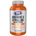 NOW Sports Nutrition, Arginine & Citrulline 500 mg/ 250 mg, Amino Acids, 240 Veg Capsules