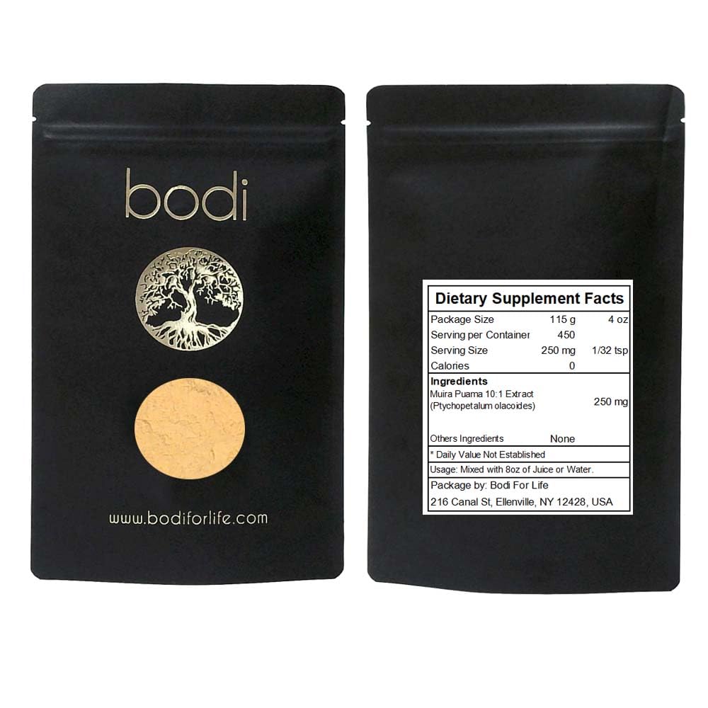 bodi : Muira Puama Powder TENIDO 4oz a 5lb TENIDO 100% Pure Natural Hand Crafted (4 oz)