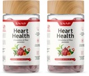 Snap Supplements Heart Health Gummies, Blood Circulation Supplements, CoQ10 Heart Health Supplements, Blood Flow Supplement, Sugar Free, 60 Gummies (Pack of 2)