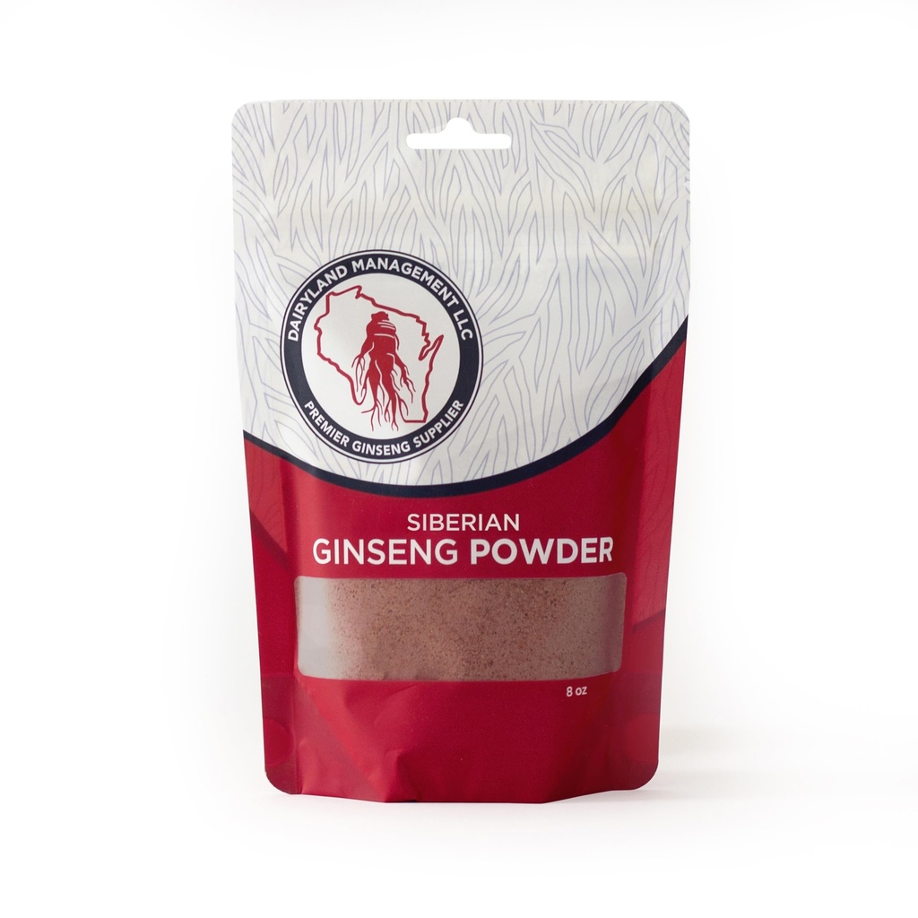 Siberian Ginseng Powder 1000 mg 4:1 Eleuthero Root Extract Daily Supplement with No Other Ingredients Added - 8oz Ginseng Supplements Pure & Non-GMO by Dairyland Management