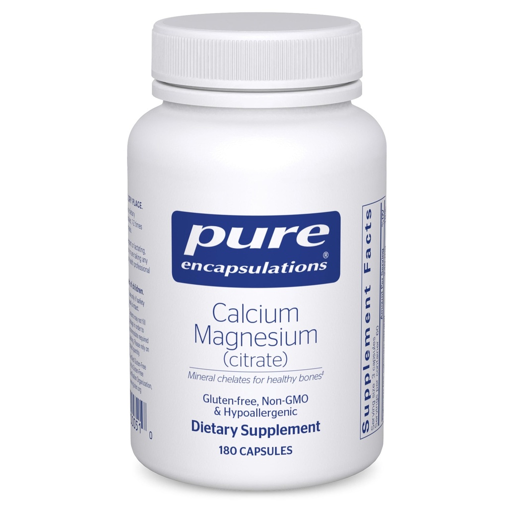 Pure Encapsulations Hypoallergenic Calcium Magnesium (Citrate) -180 Capsules
