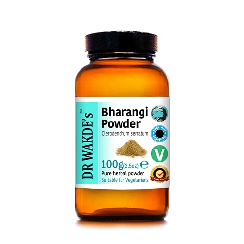 DR WAKDE's Bharangi Powder (Clerodendrum serratum) - 100g (3.5oz) | Pure, Raw & Dried Powder | Natural Aroma and Freshness | Fine Powder | Vegan | Premium Grade | Nothing Added, Nothing Removed