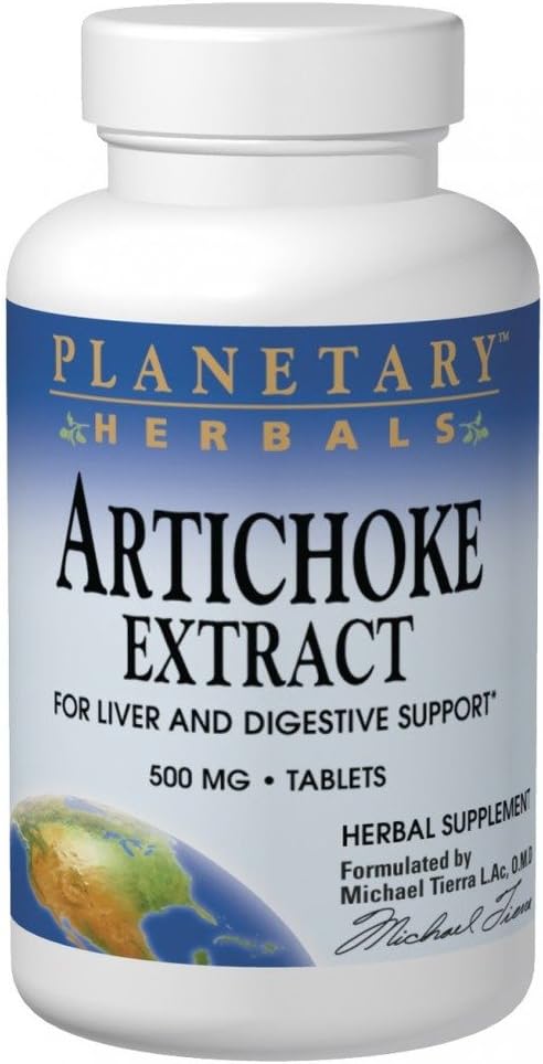 Herbals planetarios Artichoke Extracto 500mg, 120 Tablets