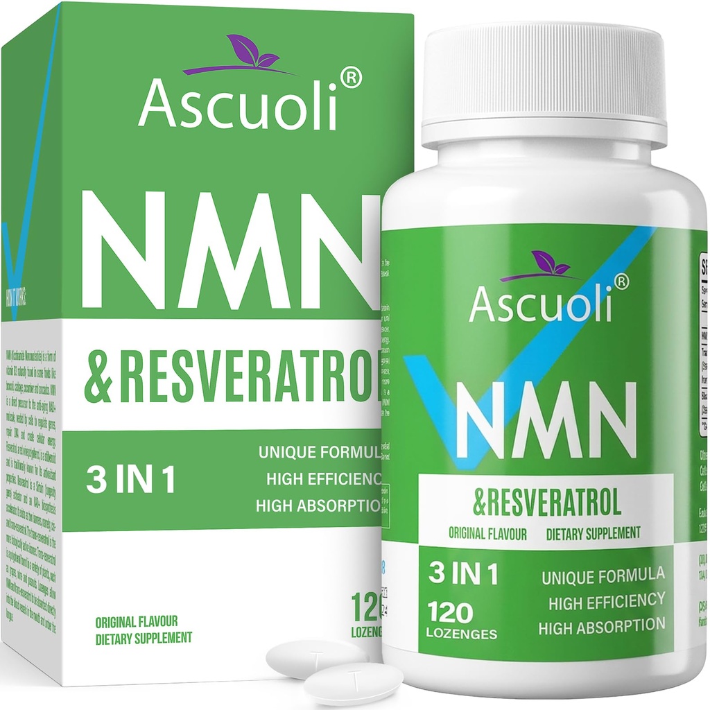 Sublingual NMN Resveratrol Supplement 950mg, 120 Lozenges (120-Day Supply)