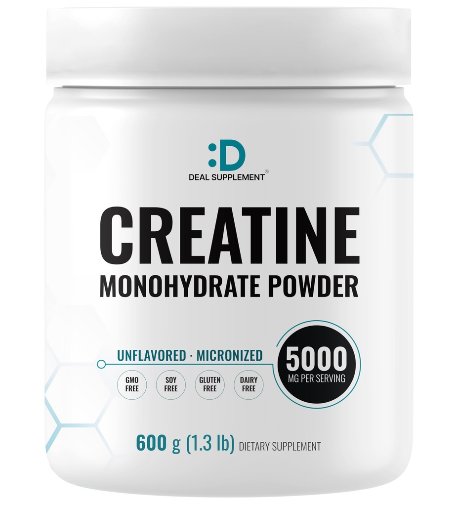 Instant Creatine Monohydrate Powder, 5g Por Serving – 120 Servings ¦ Micronized, Unflavored, Fast Absorbing Fórmula ¦ Apoya Strength, Power &amp; High-Intensity Training  Vegan, Keto, Non-GMO
