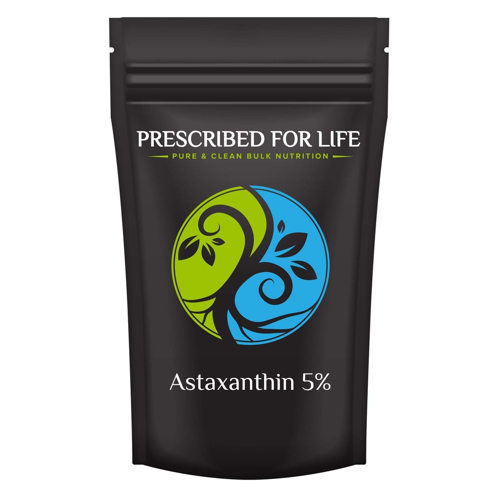 Prescribed For Life Astaxanthin, Natural 5% Astaxanthin Powder Supplement Made from Red Algae (28g)