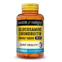 MASON NATURAL Glucosamine Chondroitin 1500/1200 con vitamina C, soporta la salud conjunta para la flexibilidad normal*, 280 cápsulas, 3 meses de suministro