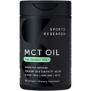 Sports Research MCT Oil Capsules derived from Coconut Oil | Keto Fuel for The Brain & Body | High Potency 3000 mg | Derived from Non-GMO Coconuts (120 Softgels)