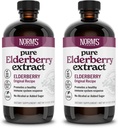 Las granjas de Norm Puro Extracto de Elderberry 2PK - Hecho de Sólo Elderberries en EE.UU. - Immune, Apoyo Antioxidante, No Añadido Azúcar, Aditivos, Vegan, Libre de gluten, No Gluten, Alcohol de Tintura Gratis - 8 Oz