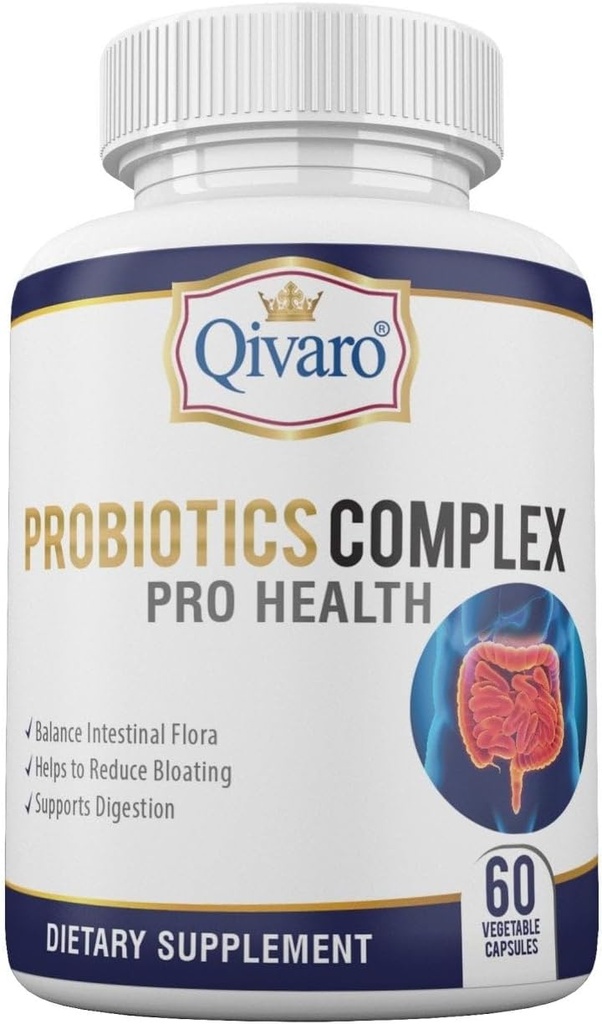 Probiótico Complejo Pro Salud - Equilibrio Digestivo y Soporte Inmunitario - Suplemento Natural y Orgánico - Asistencia Probiótica diaria - Vegan y No GMO - Hecho en EE.UU. – 60 cápsulas