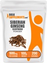 BulkSupplements.com Eleuthero Powder - Siberian Ginseng Powder, Eleutherococcus senticosus, Ginseng Herbal Supplement - Gluten Free, 500mg per Serving, 100g (3.5 oz) (Pack of 1)