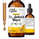 Wild & Organic St Johns Wort Tincture - Mood Support - Relaxing St. John's Wort Suplemento - Liquid Hypericum Perforatum Herb Drops - Vegan, Sugar &amp; Alcohol-Free - 2 fl oz