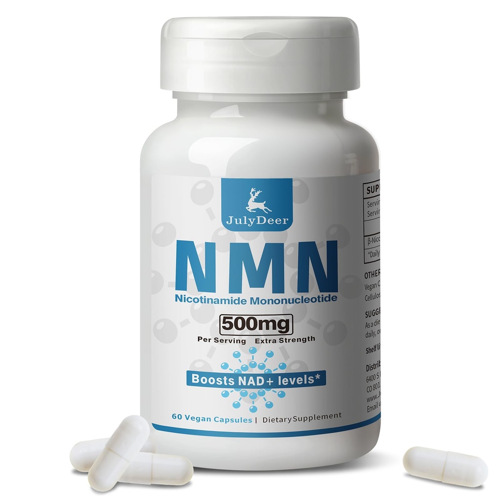 Pure NMN 500mg, 99% Nicotinamide Mononucleotide for Boosts NAD+ Levels