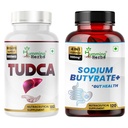 Humming Herbs Sodium Butyrate 1100mg with TUDCA Tauroursodeoxycholic Acid Supplement 1000mg - 300 Veg Capsules