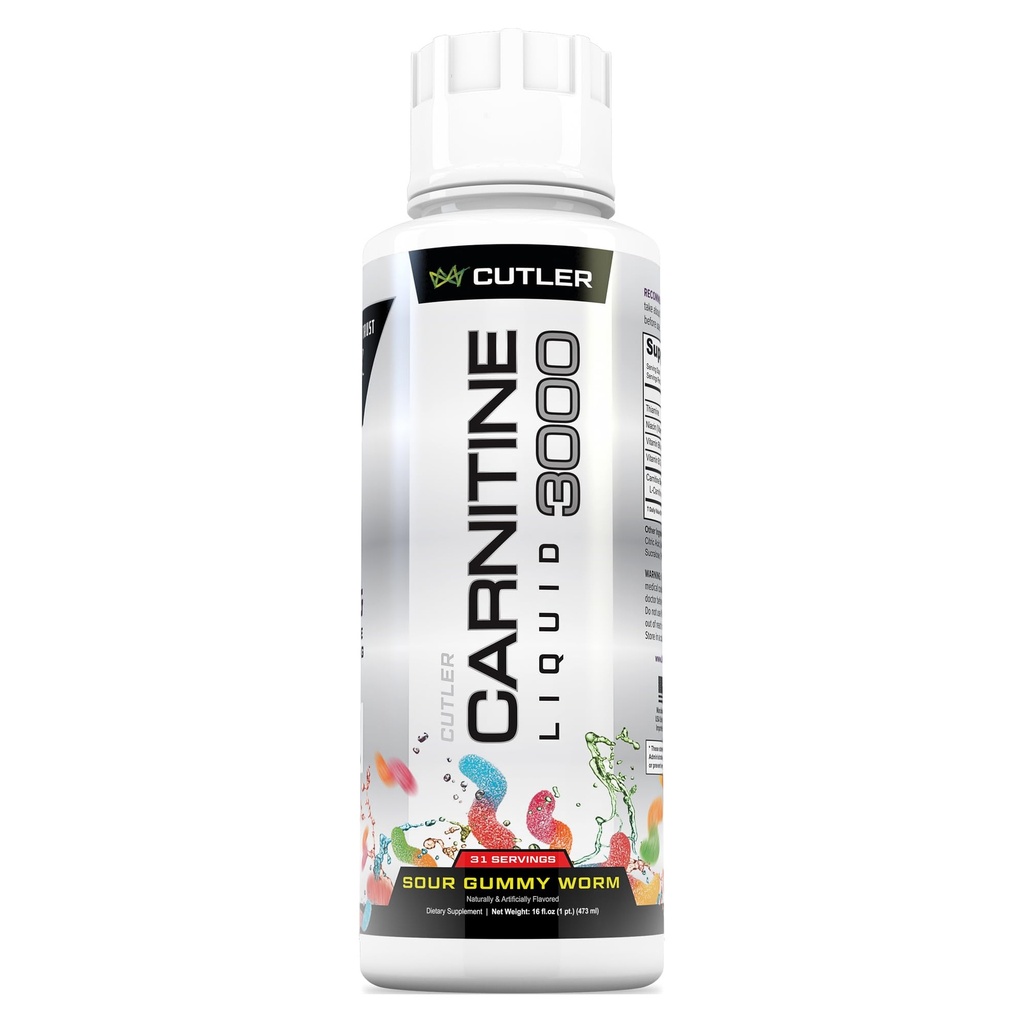 Cutler Nutrition Liquid L-Carnitine Fat Burner Supplement with Acetyl L-Carnitine & L-Carnitine Tartrate - Fat Burner Formula for Optimal Absorption, Energy &amp; Muscle Support ← Sour Gummy Flavor