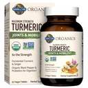 Garden of Life Organics Maximum Strength Turmeric Joints & Mobility Support 30 Tablets - 500mg Curcumin (95% Curcuminoids) Black Pepper - Organic Non-GMO Vegan & Gluten Free Herbal Supplements