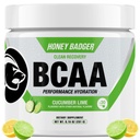 Honey Badger BCAA + EAA Amino Acids Powder, BCAAs + L-Glutamine, Keto, Vegan, Sugar Free for Men & Women, Hydration & Post Workout Muscle Recovery Drink Mix, Cucumber Lime, 30 Servings