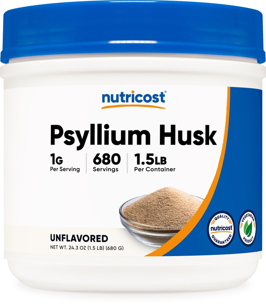 Nutricost Psyllium Husk Powder (1.5 libras) - GMO-Free, Gluten-Free