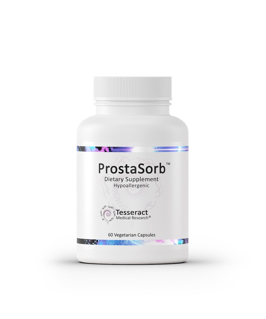 Tesseract ProstaSorb, Prostate Supplements for Men with Saw Palmetto, Pygeum and Pumpkin, Supports Healthy Prostate Function, Bladder Emptying, Urinary Flow, Gluten Free, 60 Vegetarian Capsules