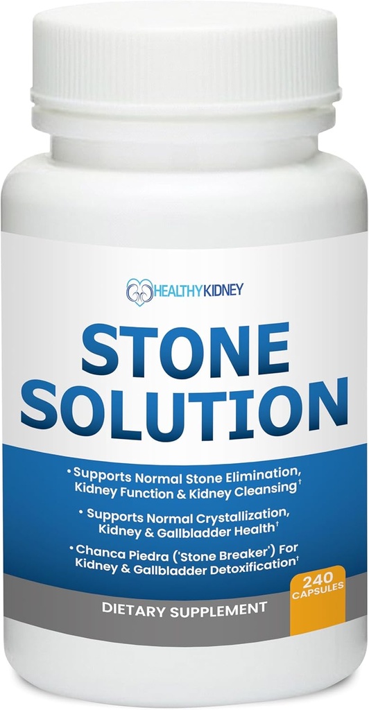 Solución de piedra capsules- Dissolver natural, Kidney Stone Support & Kidney Cleanser, 60 Servings + Bio Fiber, Kidney Cleanse Detox " Repair - Restorative Kidney Support " Kidney Supplement, 2.5LBS
