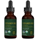 Global Healing Center - Vitamina B12 5000 mcg, Organic Sublingual Liquid Drops TENIDO 3-en-1 Metilcobalamina, Adenosylcobalamin, Hydroxo Blend, 1 Fl Oz (2-Pack)