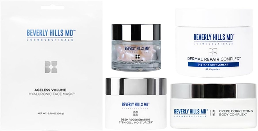 Beverly Hills MD ganadores del premio Bundle - Ayuda a w/Hydration, Apearance of Aging Skin, Wrinkles, Fine Lines &amp; Supporting Collagen