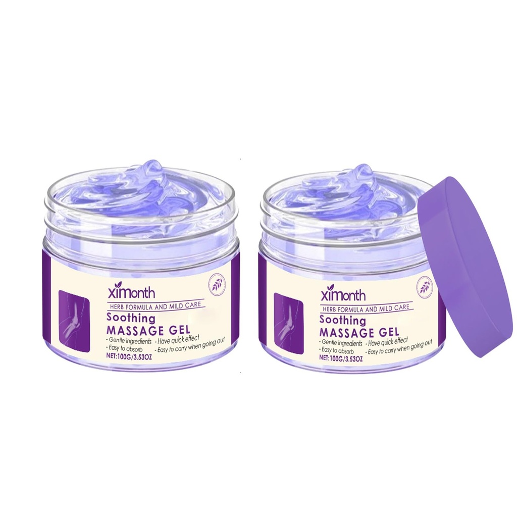 2 Pcs Joint Soothing Massage Purple Gel,Soothes Knees, Lumbar, Neck, Hands,Feet and Joint Activities Throughout The Body Massage Cream.
