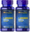 Pride de Puritan L-Arginine 500 mg, Heart Health Support, 100 Conde (Pack of 2)