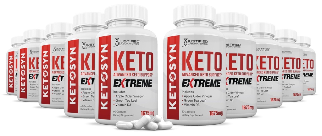 (10 Pack) Ketosyn Keto ACV Extreme Pills 1675 MG Keto Support Blend Capsule Alternative to Keto ACV Gummies Formulado con Apple Cider Vinegar Extra Virgin Olive Oil Powder Green Tea 600 cápsulas