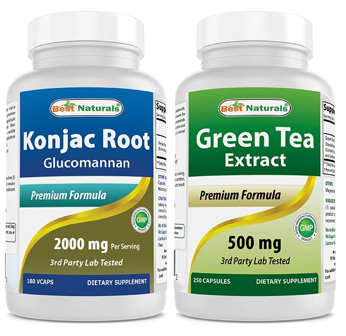 Konjac Glucomannan Root 2000 mg " Green Tea Extract 500 mg