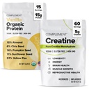 Complement Protein &amp; Creatine Bundle ← Vanilla Orgánica Proteína + Cretina Micronizada para la Recuperación &amp; Energía