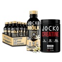 Jocko Mölk Grass Fed Protein Shakes - Listo para beber (Pack of 12) Vanilla + Jocko Creatine