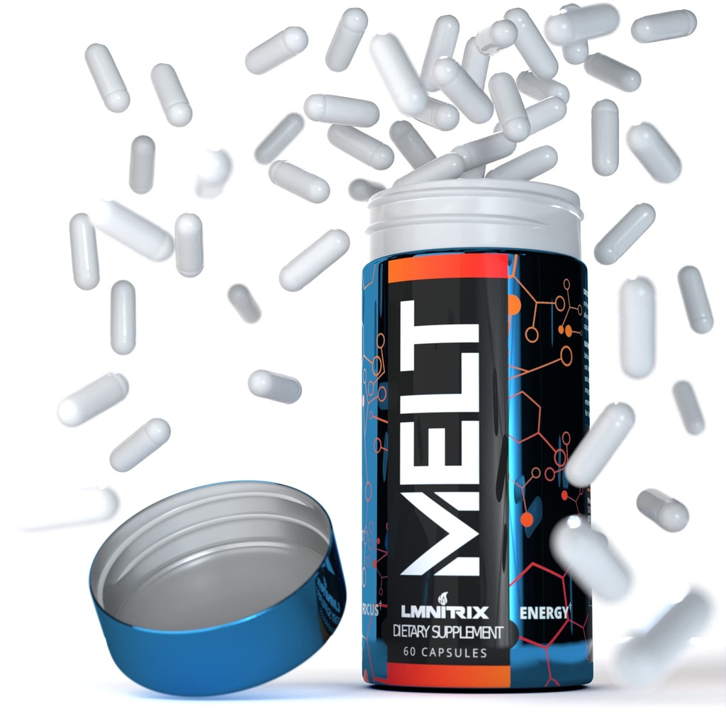 MELT EXT - Extreme Thermogenic Fat Burner - Powerful Weight Loss Aid, Stronger Than Most Diet Pills - True Plateau Destroyer - Pérdida de peso rápido para hombres y mujeres - Resultados reales - 60 caps