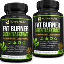 Premium Green Tea Extract Fat Burner Suplemento EGCG-Natural Appetite Suppressant-Healthy Weight Píldoras de dieta que funcionan rápido para mujeres y hombres-Detox Metabolismo Booster para quemar grasa del vientre Fast-2 paquete