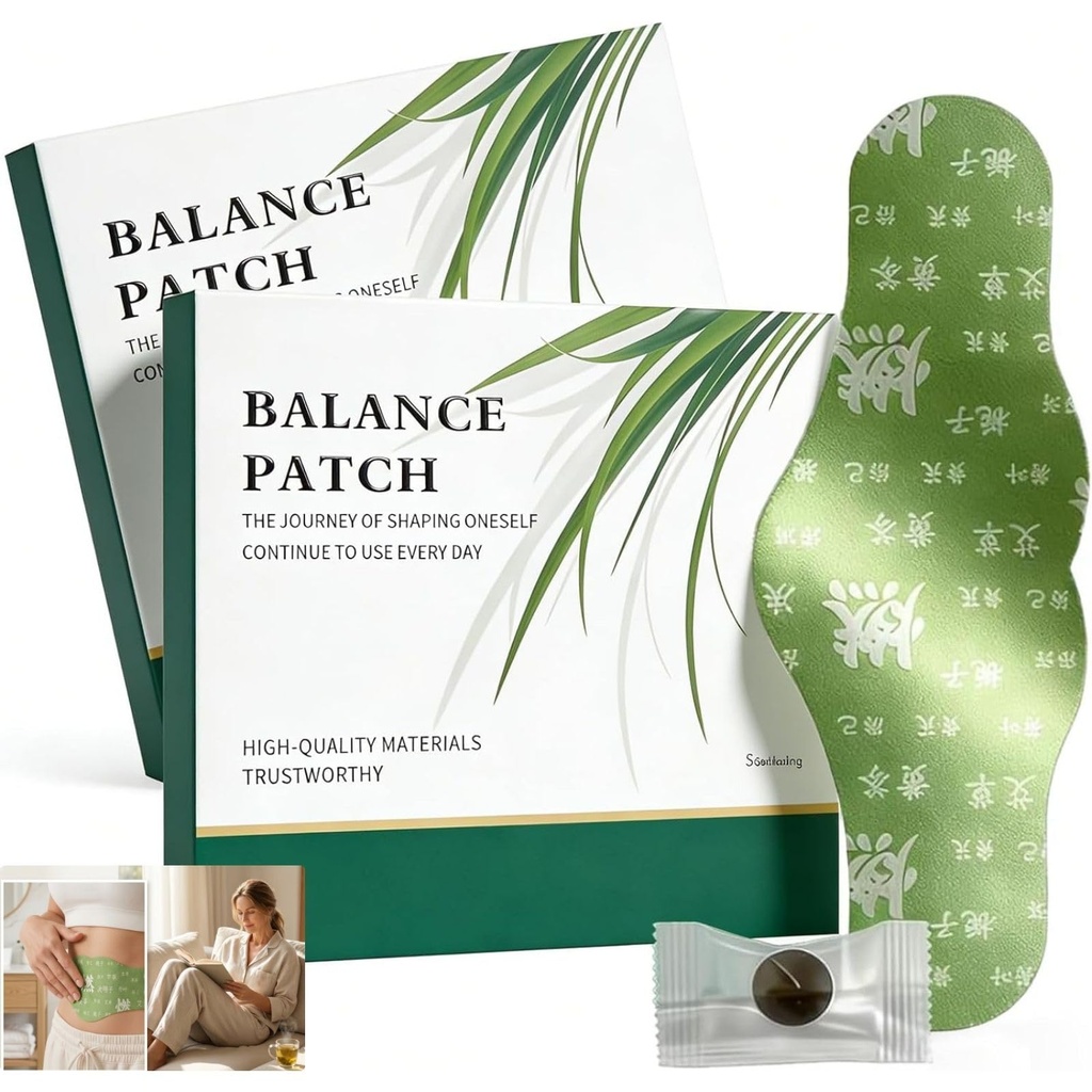 2 cajas Balance Patch, Japonés Herbal Stomach Patch con Ingredientes de base vegetal, promueve el confort abdominal, no irritante &amp; cómodo Adhesivo, fácil uso Topical (10 parches)