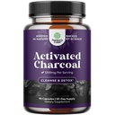 Natures Craft Activated Charcoal Pills Detox & Cleanse - Purifying Coconut Capsules with 1200 mg Per Serving for Bloating Relief - Active Detox Supplement for Body & Gut Health - 90 Count