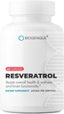Resveratrol 600mg Potent Antioxidants & Trans-Resveratrol from Polygonum Root Extract, Promotes Anti-Aging & Cardiovascular Support, 60 Capsules - Made in USA - Vegan, Non-GMO, Gluten Free